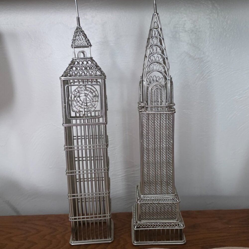 VINTAGE DOODLES DESTINATION Landmarks Metal Wire Sculptures